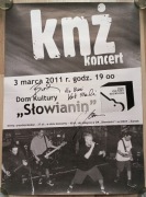 Plakat KNŻ (Kazik Na Żywo) koncert 2011 + autografy