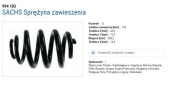 Komplet sprężyn SACHS VW T5 TYŁ