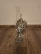 Lampa naftowa z lustrem duża nowa 30cm knot loft vintage retro