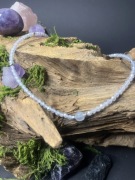 Choker z cyrkonii i hematyty z labradorytem