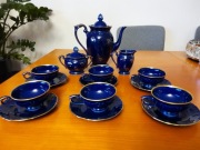 Unikat Serwis Chodzież PRL kobaltowy 