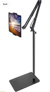 STOJAK UCHWYT PODŁOGOWY NA TABLET TELEFON STATYW METALOWA PODSTAWA CZARNY
