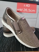 Skórzane snakersy damskie Caprice r.40 skóra naturalna 