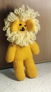 Lew włóczka na szydełku żółty rękodzieło lwiątko szydełko 