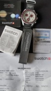 Oryginalny BioCeramiczny Zegarek kwarcowy Omega Swatch Misja Pluton 