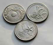 25 cent 1999 2004 2012 quarter dollar Stan !! zestaw 3 sztuk 