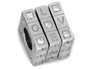 Zawieszka srebrna 925 charms do bransoletki kostka Rubika