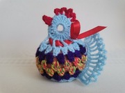 Ażurowa kurka szydełkowa - koszulka na jajko DUŻE 