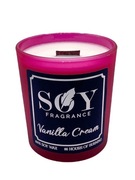 Świeca sojowa- Vanilla Cream / Drewniany knot