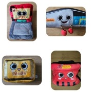 4 maskotki Gang Biedroniaków Koszyk Karol Kasa Kasia Masło Sklep