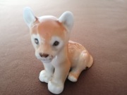 Figurka Porcelanowa Lwiątko.Rosyjska porcelana.