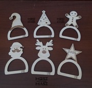 Pierścień drewniany z motywem bożonarodzeniowym na serwetki #MiszMówiszMasz