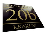 METALOWA tabliczka adresowa minimalistyczny numer domu M loft industrial