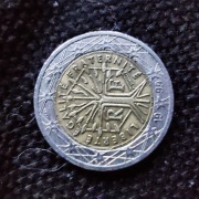 Moneta dwa euro, 1999 rok, unikat 