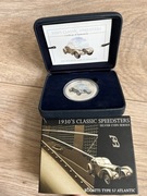 Moneta kolekcjonerska - 2 dolary Wyspy Cooka, Bugatti Type 57 Atlantic