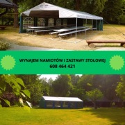 Wynajem namiotów ławek stołów i zastawy stołowej idealne na każde okazje
