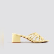 sandałki buty mango żółte skórzane