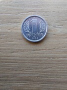 Niemcy, Rep Demokratyczna 1 pfennig 1988 stan -I; jednakowy awers i rewers