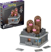 MEGA CONSTRUX POKEMON DIGLETT DUGTRIO ZESTAW 350 EL FUNKCJA MINI RUCHU NOWY