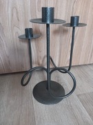 Świecznik metalowy vintage 30cm