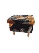 Pufa ze schowkiem kwiaty 50x40x40.Nowa