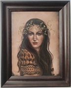 Obraz olejny rama portret Golden Girl 