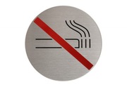 Znak na drzwi ZAKAZ PALENIA okrągły samoprzylepny
