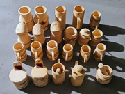 Kufel z pnia brzozy, Kufel brzozowy, Moździerz brzoza. Zestaw