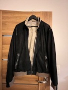 Włoska czarna kurtka skórzana zamszowa rozm 54- XL/L  Latini firenze