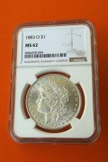 USA 1 dolar 1883 O  Morgan  NGC  MS62  /rzadka/