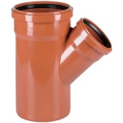 Trójnik PVC-U KGEA 160/110/45° DN/OD 160x4,0 Magnaplast pomarańczowy 