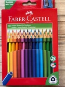 Kredki Faber Castell trójkątne Jumbo 30 kolorów plus temperówka