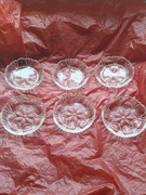 Salaterki szklane 6 sztuk stare PRL 