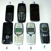 TELEFONY GSM, 7 sztuk w zestawie. Nie wiem czy są sprawne, Nokia i ....