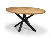 Unikalny stolik kawowy blat dębowy ręcznie robiony stalowe nogi pająk loft