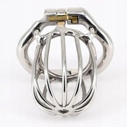 Pas cnoty Chastity cock cage klatka na penisa Stalowy Dilator oring 57mm