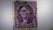 Znaczek amerykański z 1932r George Washington fioletowy 3c  bardzo rzadki 