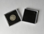KWADRATOWE , 4.8 MM KAPSLE NA MONETY Z CZARNĄ WYŚCIÓŁKĄ