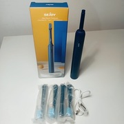 Sejoy Elektryczna szczoteczka do zębów soniczna 4 głowice szczotek PREZENT