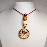 Orginalny Naszyjnik handmade "Zegarek