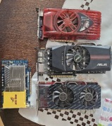 RETRO Uszkodzone karty graficznych GF 8600GT 9600GT Radeon HD4870 HD6870