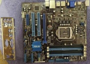 Płyta główna ASUS P8B75-M + procesor + maskownica + śruby