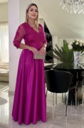 Sukienka Carmen fuksja bordo czarna 44 46 48 50 NOWA