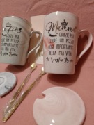 Przepiękne kubki marmurkowe dla rodziców 400ml