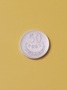 50 Groszy  Aluminium . Moneta obiegowa z roku 1970 . Stan  - bardzo dobry .