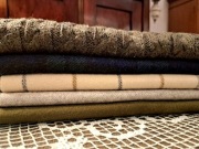 Pięć męskich szalików vintage