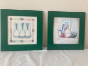 Obrazy obrazki w zielonej ramie ramce do kuchni w stylu prowansalskim