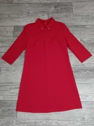 Świąteczna czerwona sukienka Mohito stan idealny 34/36 z serduszkami