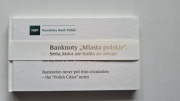 Zestaw 9 szt NBP Album banknotów „Miasta polskie”