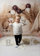 Tło fotograficzne urodzinowe boho 150x210 cm sesja roczkowa